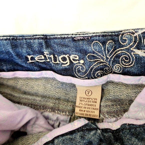 Refuge Denim Cropped Capri Jeans Size 7 Women's Junior - Picture 3 of 9